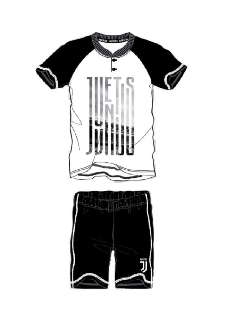 Pigiama Juventus Ufficiale Bambino - Corto, Taglia 14 Anni, Maglia E Pantaloncini Juve - Foto 4