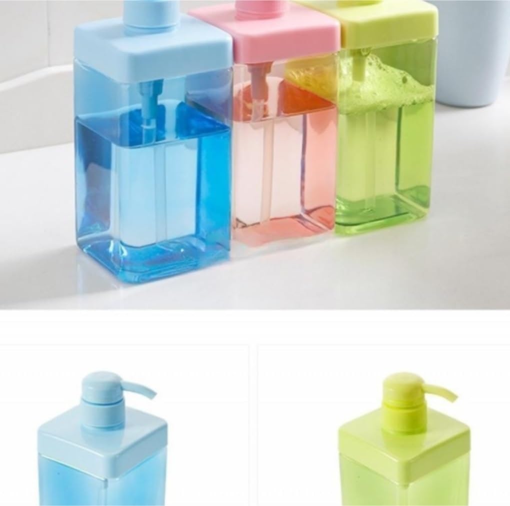 Dispensador de Jabón Líquido Dispensador De Jabón Y Loción con Bomba, Botella Líquido Decorativa Vacía Rellenable Botellas de Aseo(Grün)