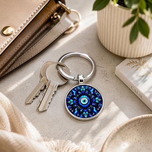 Image of Storite Evil Eye Keychain - Protective & Stylish Keyring for Men & Women - Ideal Gift for Friends & Family