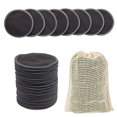 LOPHE Discos Desmaquillantes Reutilizables Ecologicos, 24pcs Algodones desmaquillantes Lavable con...