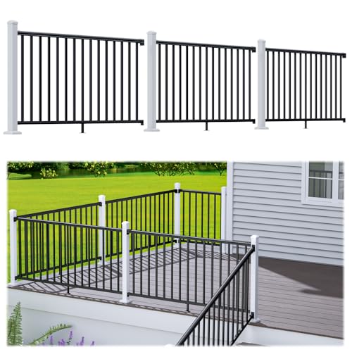 Egadis 36 in x 12 ft Modular Aluminum Porch and Deck Railing Kit