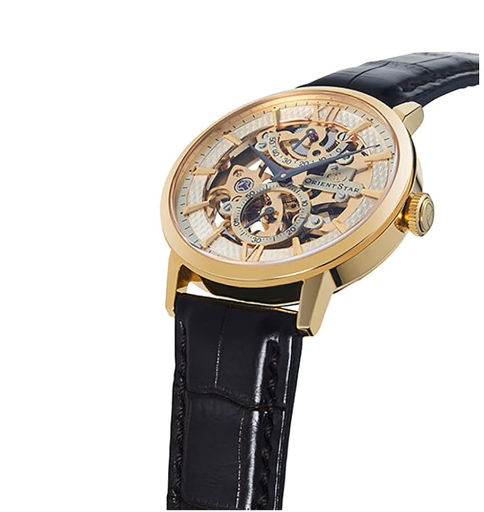 【SALE】ORIENT 金 腕時計 VINTAGE LUXURY CLASSIC BLACK DIAL GOLD PLATED JAPAN MEN'S