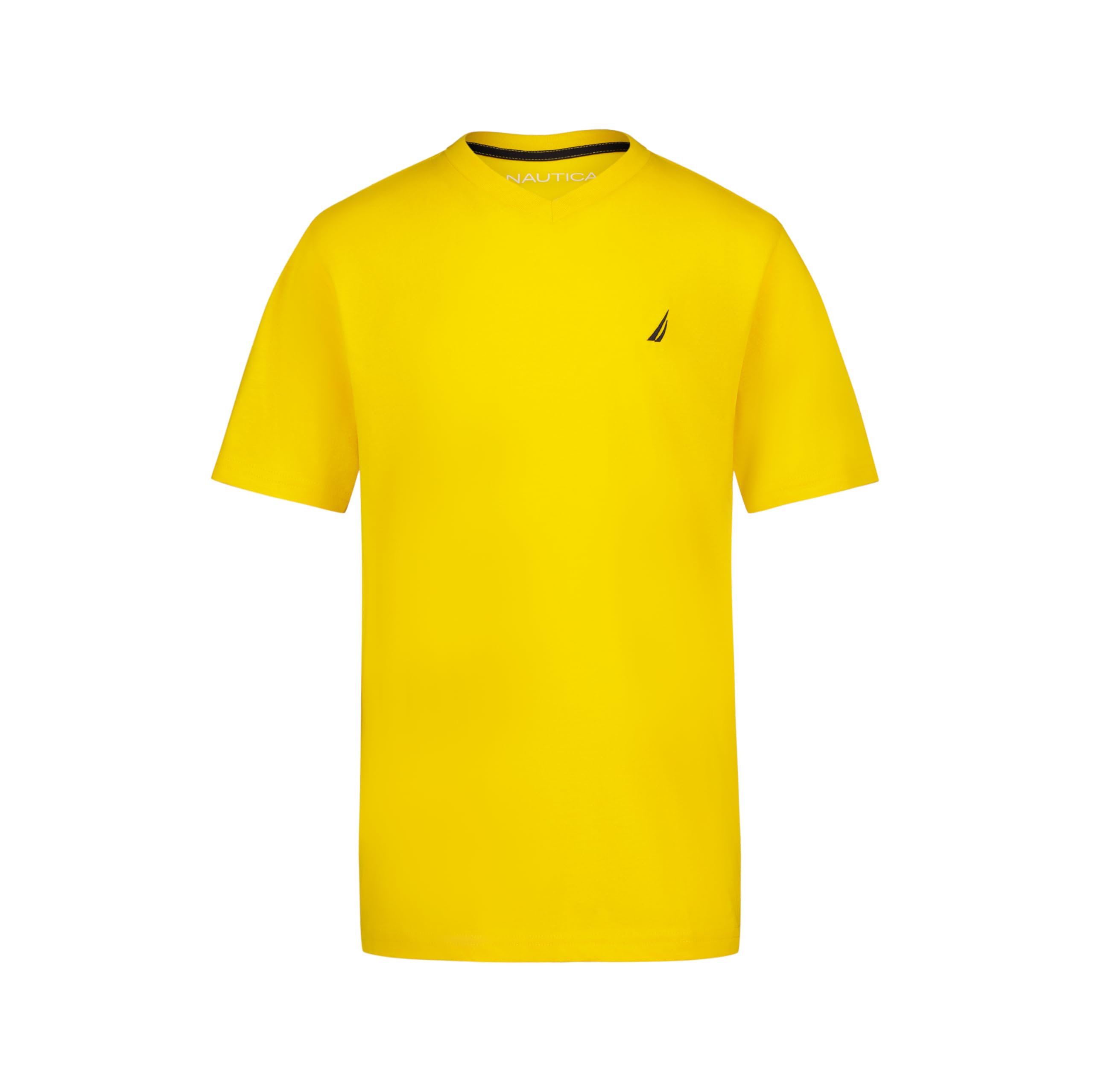 Nautica Boys' Short Sleeve Solid V-Neck T-Shirt, Soft, Comfortable, Relaxed Fit