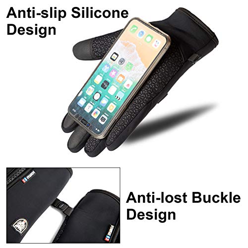 Gorelox Winter Gloves For Men Women,Cold Weather Thermal Glove Windproof Water Resistant,Keep Warm Touch Screen Gloves For Cycling Running Driving #TOP3