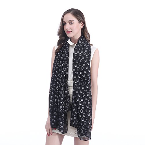 Lina & Lily Graduation Owl Print Women's Scarf Shawl Wrap Lightweight4