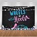 Mocsicka Wheels or Heels Gender Reveal Backdrop Boy or Girl Party Decoration 7x5ft Vinyl High Heels or Hot Wheels Gender Reveal Banner Backdrops