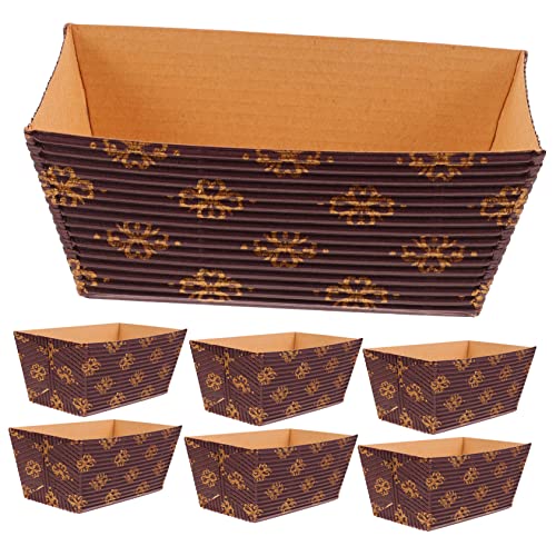 Cabilock 25pezzi Stampi Rettangolari in Carta Alimentare Resistente Al Calore Antiolio e Durevoli Per Pane e Dolci Formato Per Uso Domestico e Commerciale