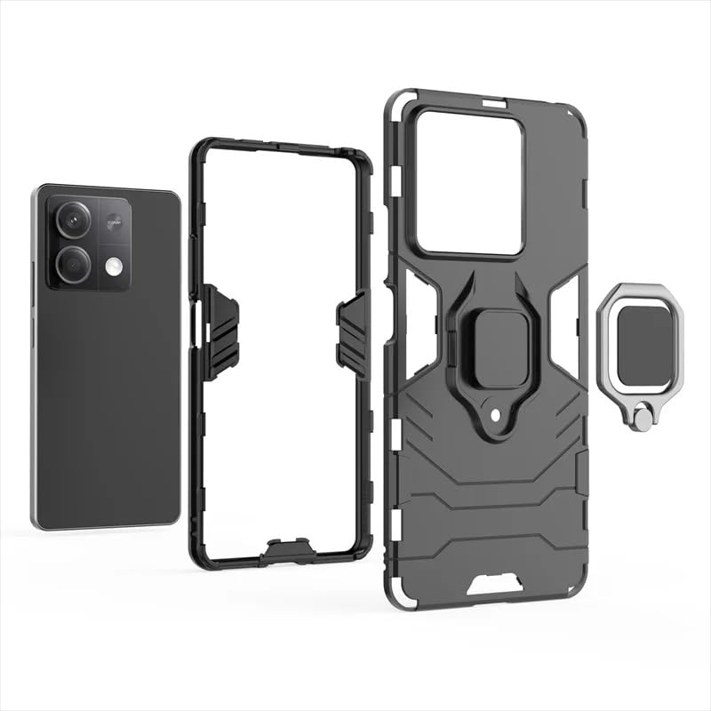 Image of SPAZY CASE Redmi Note 13 Pro Back Cover | Dual Layer Armor Defender Full Body Protective + PC Hybrid Kickstand Back Case for Redmi Note 13 Pro