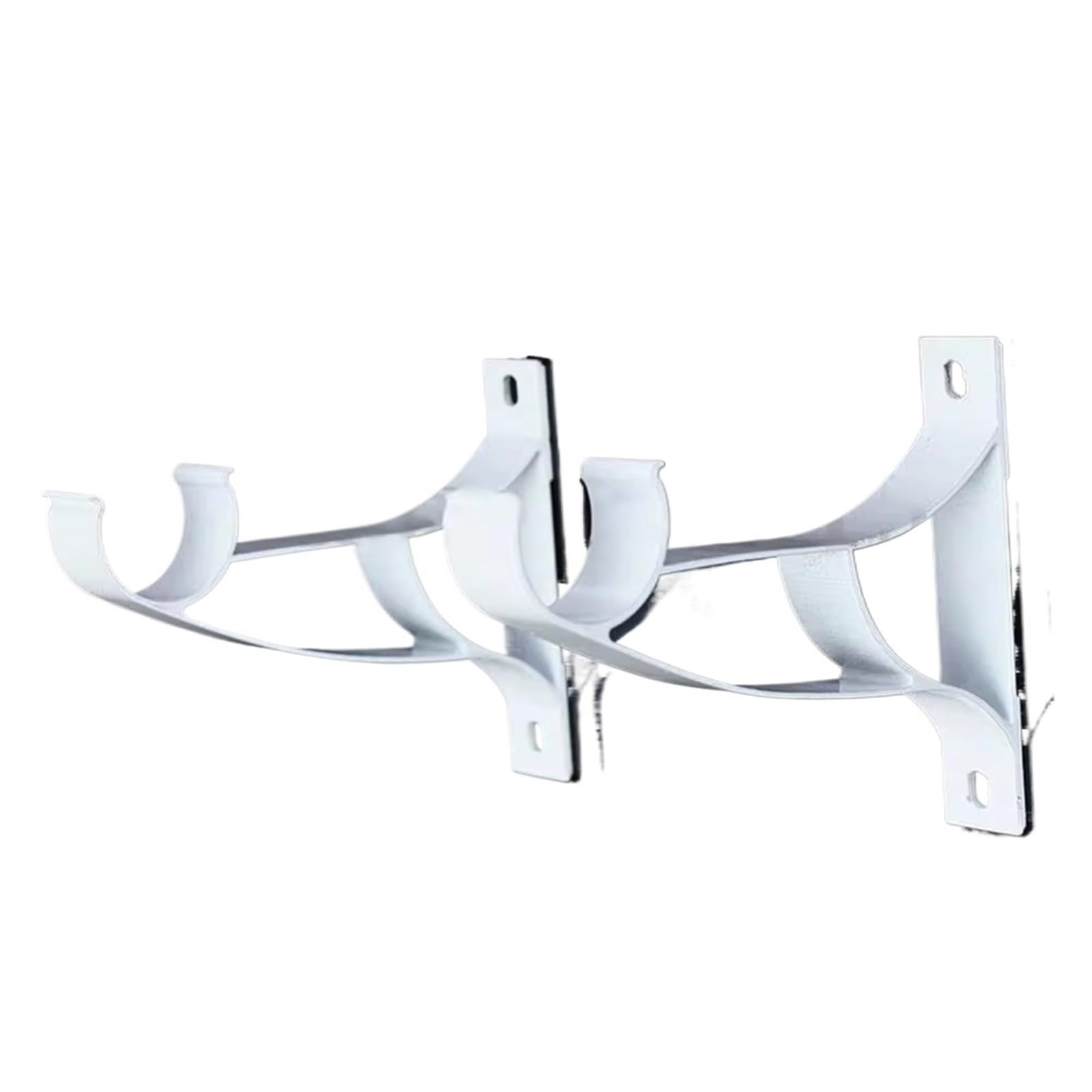 RUWLFE 4 Pcs Curtain Poles Metal Rod Pole Drapery Bracket Holder Fit Drape Rods.25Mm for Poles, Wall Rod