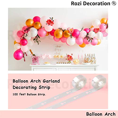 Image of Rozi Decoration Balloon Accessories Tool Kits Arch Strip Pack of 5 Strips(Transparent)(Rubber)