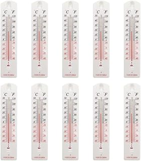 Wall Thermometer for Indoor and Outdoor Use, for Dual for Scale Celsius/Fahrenheit, Weather-Resistant Temperature Gauge for Home Office Garden, 2-Pack