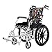 YXFF Rollstühle, zusammenklappbar, leicht, selbstfahrend, mit begleitenden Bremsen, Aluminium-Rollstuhl-Rollator, Schnellspanner, Hinterräder, tragbar