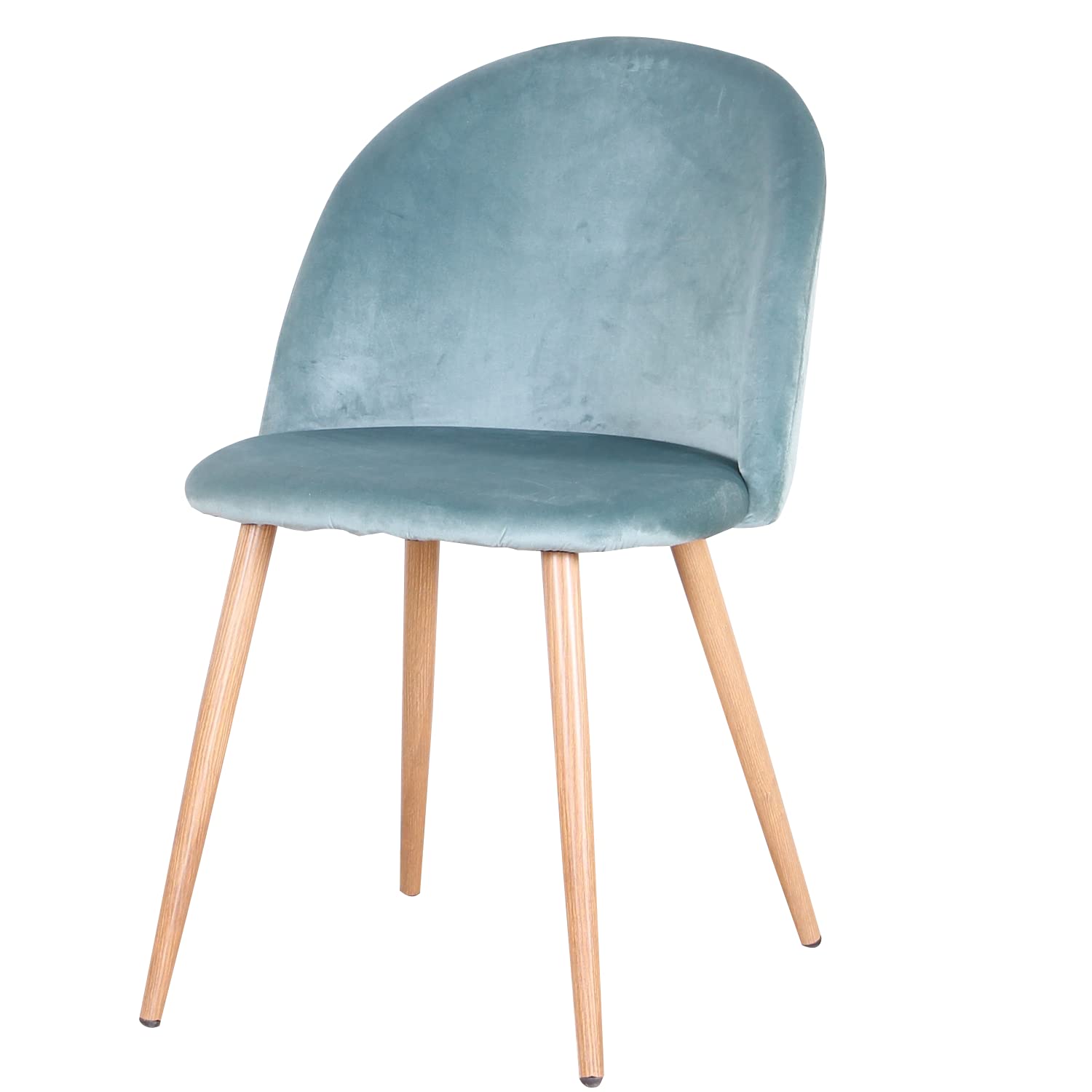 GrandCA HOME Juego de 4 Sillas De Comedor De Terciopelo, Sillas De Cocina con Cojín De Asiento De Terciopelo Suave, Sillas De Comedor Laterales Tapizadas para Sala De Estar, Verde