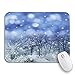 Produktbild Adowyee Gaming Mouse Pad Blaue Szene Winter Weihnachten Landschaft Wunderland Schnee Schnee Schnee Urlaub Rutschfeste Gummi Backing Mousepad fr Notebooks Computer Maus Matten
