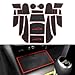 Produktbild YEE PIN Auto Türnut Anti Rutsch Pad Kompatibel mit Hyundai Kona 2018 2019 Autoinnenausstattung Wasserbecher Aufbewahrungsbox Anti-Rutsch-Matte Gummimatte Antirutschmatten (ohne Logo)