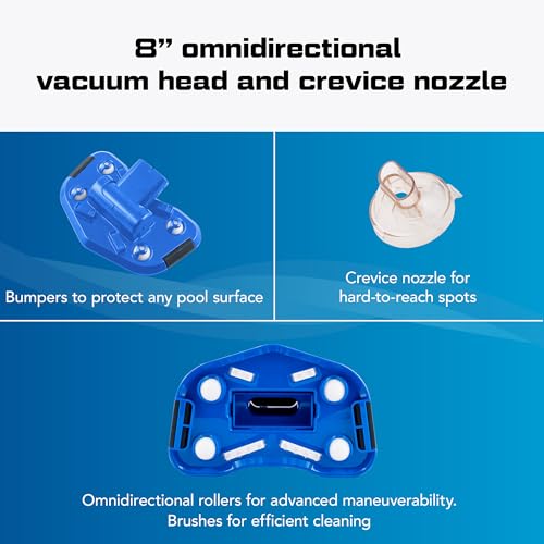 Image of POOL BLASTER Catfish Gen 2 Cordless Rechargeable Spa & Hot Tub Vacuum | Spa vacuum for hot tubs & spot cleaning small above ground pools, 45 minute runtime, compatible with standard 1.25 inch poles