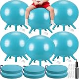 12 Pcs Flexible Seating Ball Chairs for Kids 12" Round Floor Cushion Set, Children's Exercise Yoga B