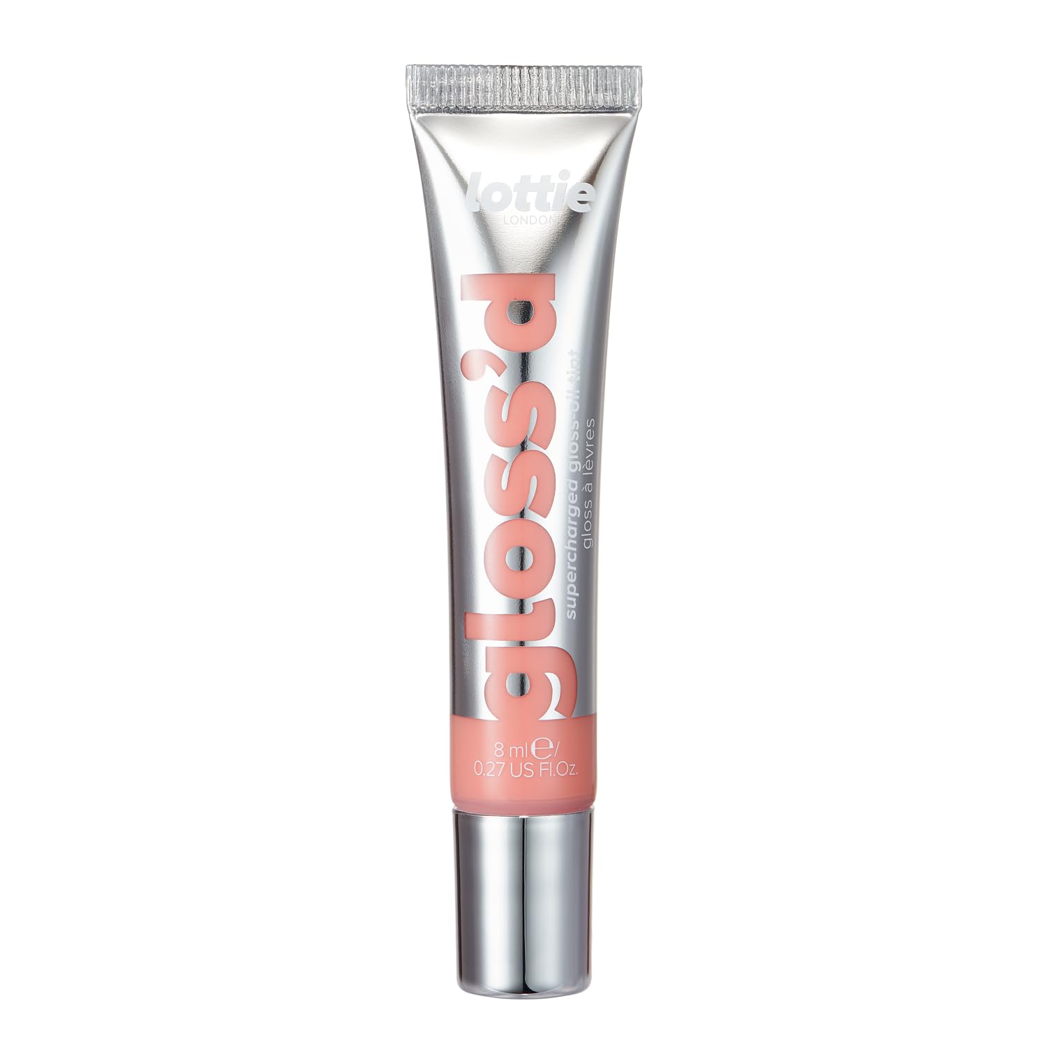 Lottie LondonGloss'd in Drenched, A nourishing gloss-oil hybrid with a light wash of color for full, shiny lips without stickiness