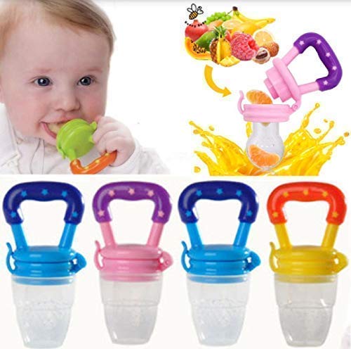 JACK N JILL Silicone Baby Fresh Fruit Food Feeder/Pacifier Feeder Nibbler/Fruit Dummy (1),Multicolor