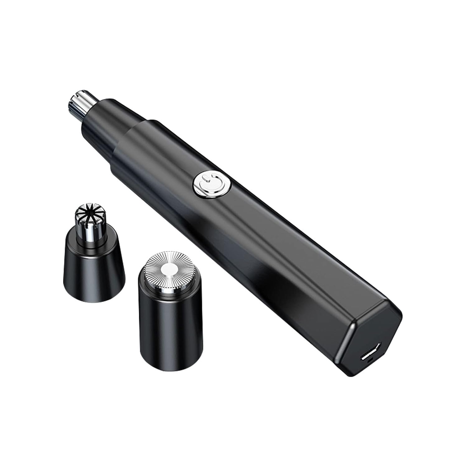 Ear and Nose Hair Trimmer Clipper with Shaving Head Waterproof Smooth Painless Electric Facial Hair Clipper Black