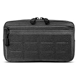 Tanzueji Bolsa tática Molle Admin | Bolsa utilitária EDC para ferramentas | Bolsa de alça de mochila | Bolsa de acessórios para cinto de batalha para colete de peito e cintura