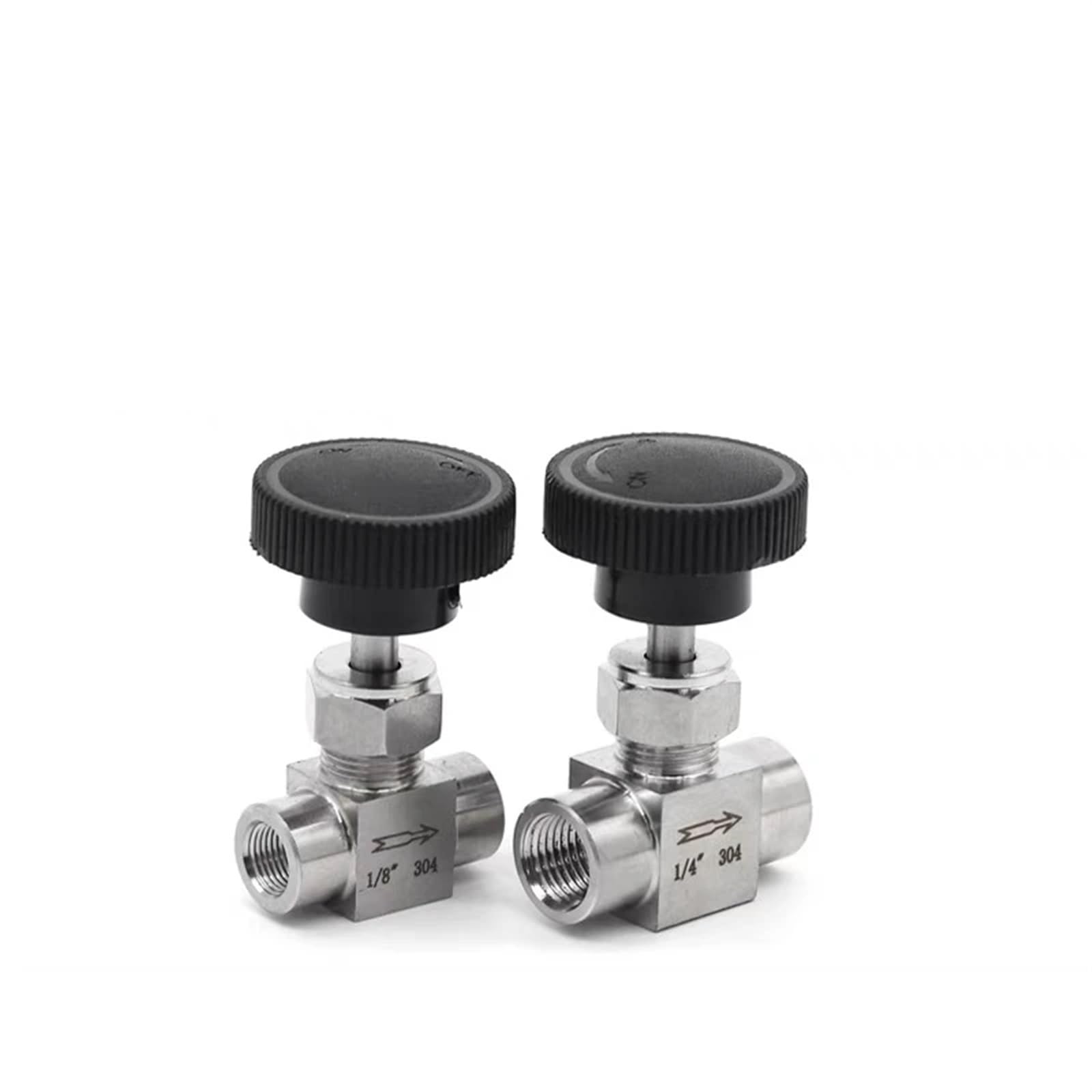 Válvula de aguja de acero SS304 para eliminar fugas en sistemas NPT de 3/8"