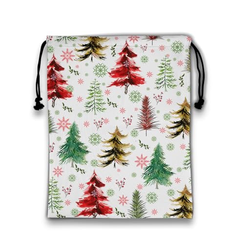 Image of Winter Holiday Trees Grip Bag for Gymnasts Adjustable Men Women Gymnastics Drawstring Bag