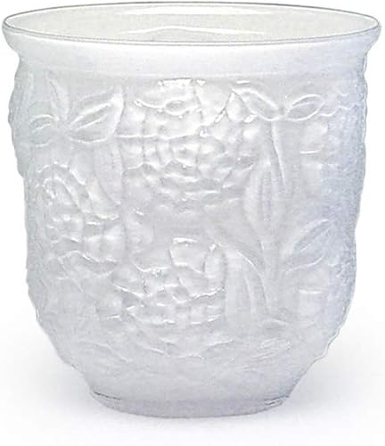 Cá d'Oro Jarrón de vidrio blanco Estética vintage soplado a mano estilo Murano - Modelo de flores cachepot