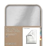 schlafgut Woven Satin Bettwäsche 135x200cm Bettdecke Bezug einzeln, Full-White Uni in Hotelqualität mit 100% Baumwolle