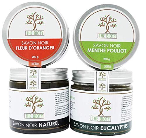 Savon Noir Traditionnel pour Hammam et Gommage Exfoliant Naturel du Maroc - Pot de 200 G (200g) : 4 Parfums (Naturel) Cover