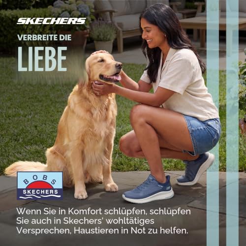 Skechers Damen Bobs Squad 4 Staple Look Slip-InTurnschuhe, Blue-Multi Mesh, 37.5 EU – Ansicht 6