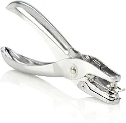 Swingline Furador de Papel, Único, Capacidade para 5 Folhas, Metal, Prata, Manual, 1 Furo, 1/4 Polegadas, Cromado