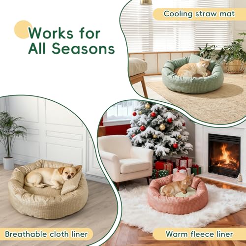 50% Off Colewin Washable Round Cat Bed for Small Pets Under 8 lbs