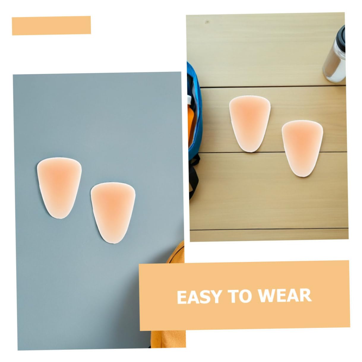 Ginocchiere in Silicone 4 Pezzi Beige Elevata Elasticità e Vestibilità Aderente per Protezione del Ginocchio Durante Skating e Sci per Principianti e Professionisti