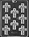 Dress My Cupcake Chocolate Candy Mold, Small Easter Cross with Swirl
