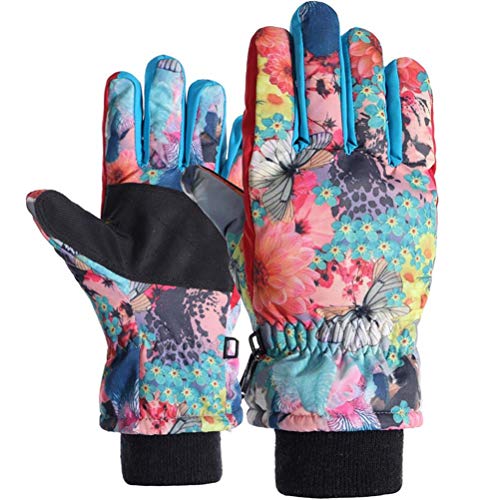 Kinder Winter Warme Handschuhe Touchscreen Wasserdicht Anti-Rutsch Handschuhe Dicke Warme Sporthandschuhe für Radfahren Laufen Klettern Wandern Outdoor Sport Gr. Einheitsgröße (S), Graffiti Cover