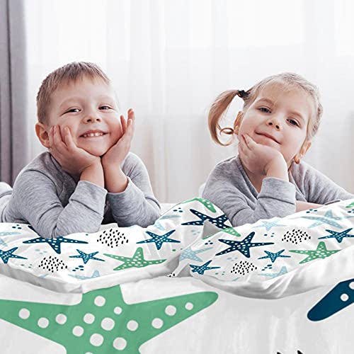 Parure de lit Starfish Ocean Sea housse de couette microfibre et taies d'oreiller