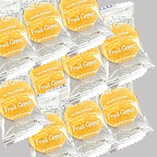 Individually Wrapped Fruit Gem Soft Candy Only Orange Flavor -1lbs