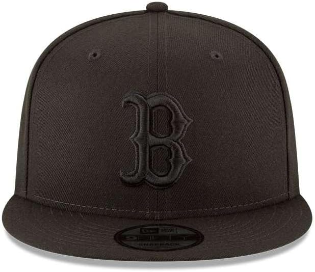 New Era Authentic Boston Redsox Black on Black 9Fifty Snapback mens Cap Adjustable 950 - Image 2