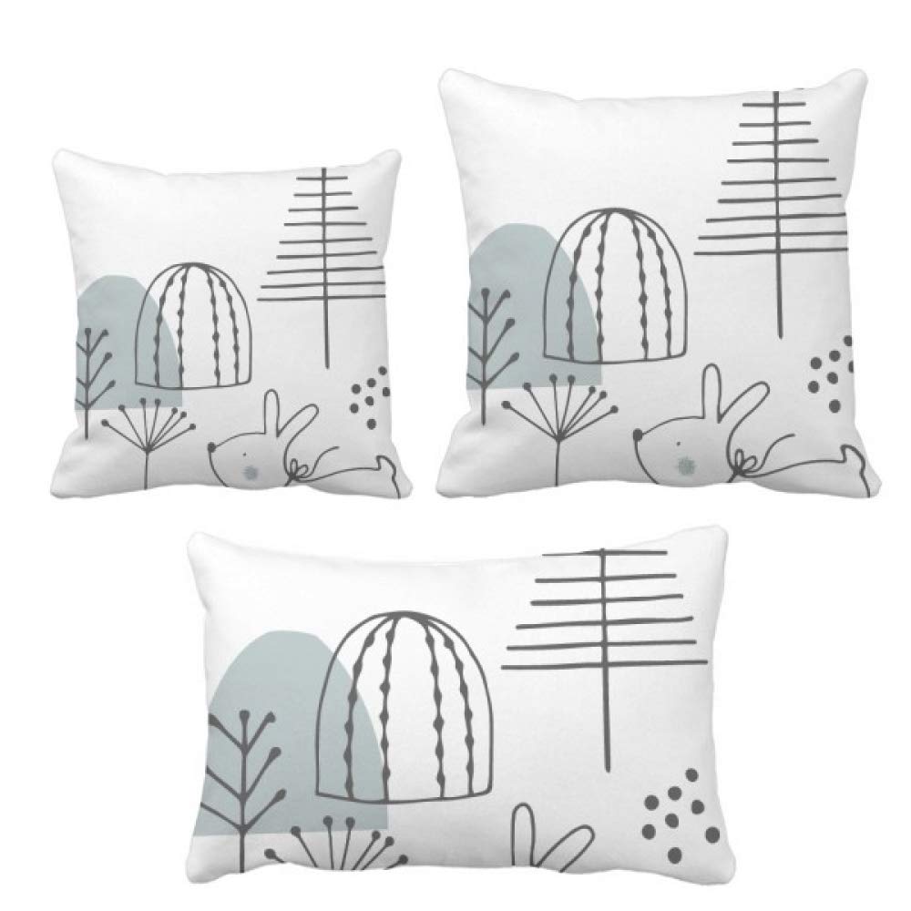 Housse de coussin motif ligne de chiot deco canape salon textile carre 45x45