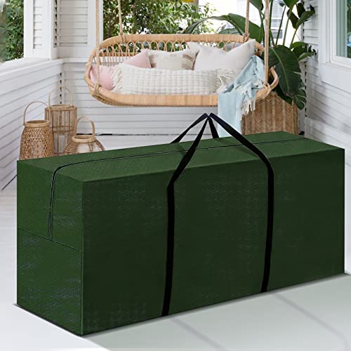 Skyfiree Outdoor Cushion Storage Bag Waterproof Extra Large 9-12Ft Outdoor Furniture Cover Patio Cushion Storage Bag With Durable Handles & Zipper, 68" L X 30" W X 20" H (Green) #TOP5