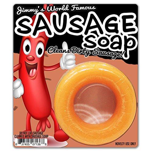 Gears Out Sausage Soap Funny Circular Novelty Soap Gag Gift for Men Hilarious Joke Present for Birthdays White Elephant Secret Santa and Stocking Stuffers