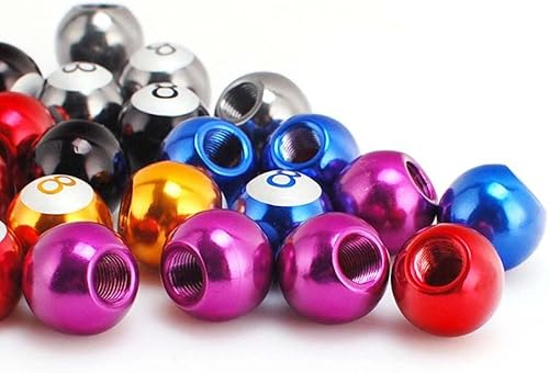 Miniatura 2 de 4 tapas de vástago de válvula, divertidas cubiertas esféricas de aleación de aluminio para válvulas de neumáticos de automóvil, resistentes a la