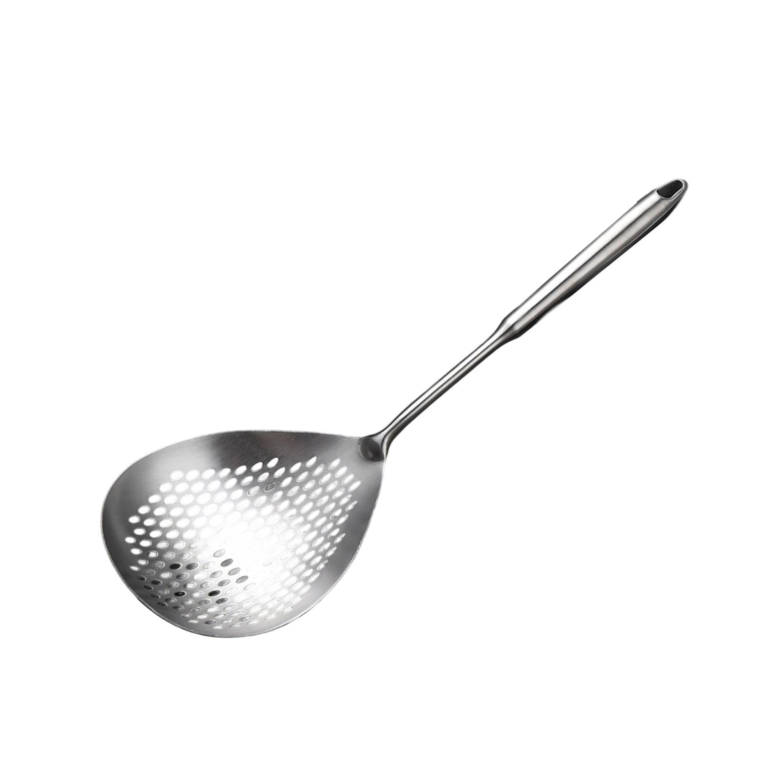 Whoasyst Stainless Steel Colander Skimmer with Comfortable Grip Handle Strainer Ladle Cooking Tool for Kitchen Use Strainer Ladle