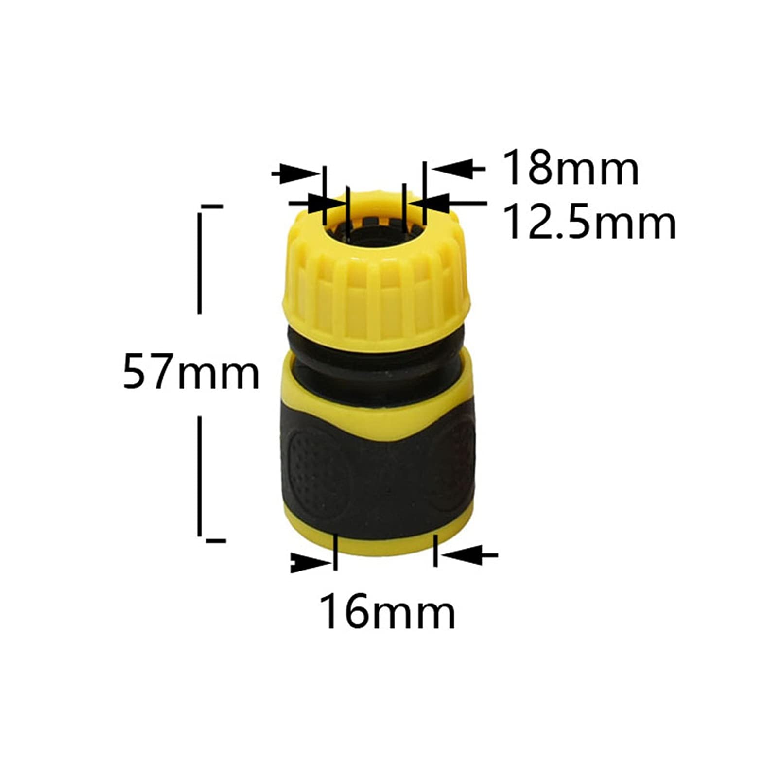 Gartenschlauch-Adapter, 25 Stück, 16 mm, 20 mm, Schnellverbinder, 1/2 3/4 Zoll Wasserstopp-Anschluss, Bewässerungsrohr-Armaturen für Bewässerungsregner (Farbe: Silber)