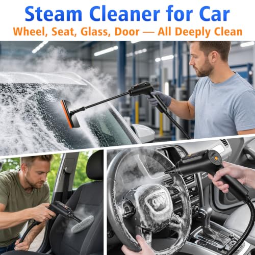 Image of Steam Cleaner for Home & Car, 2500W Handheld Steamer for Cleaning