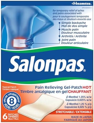 Salonpas Pain Relieving Gel Patch Hot 6 count