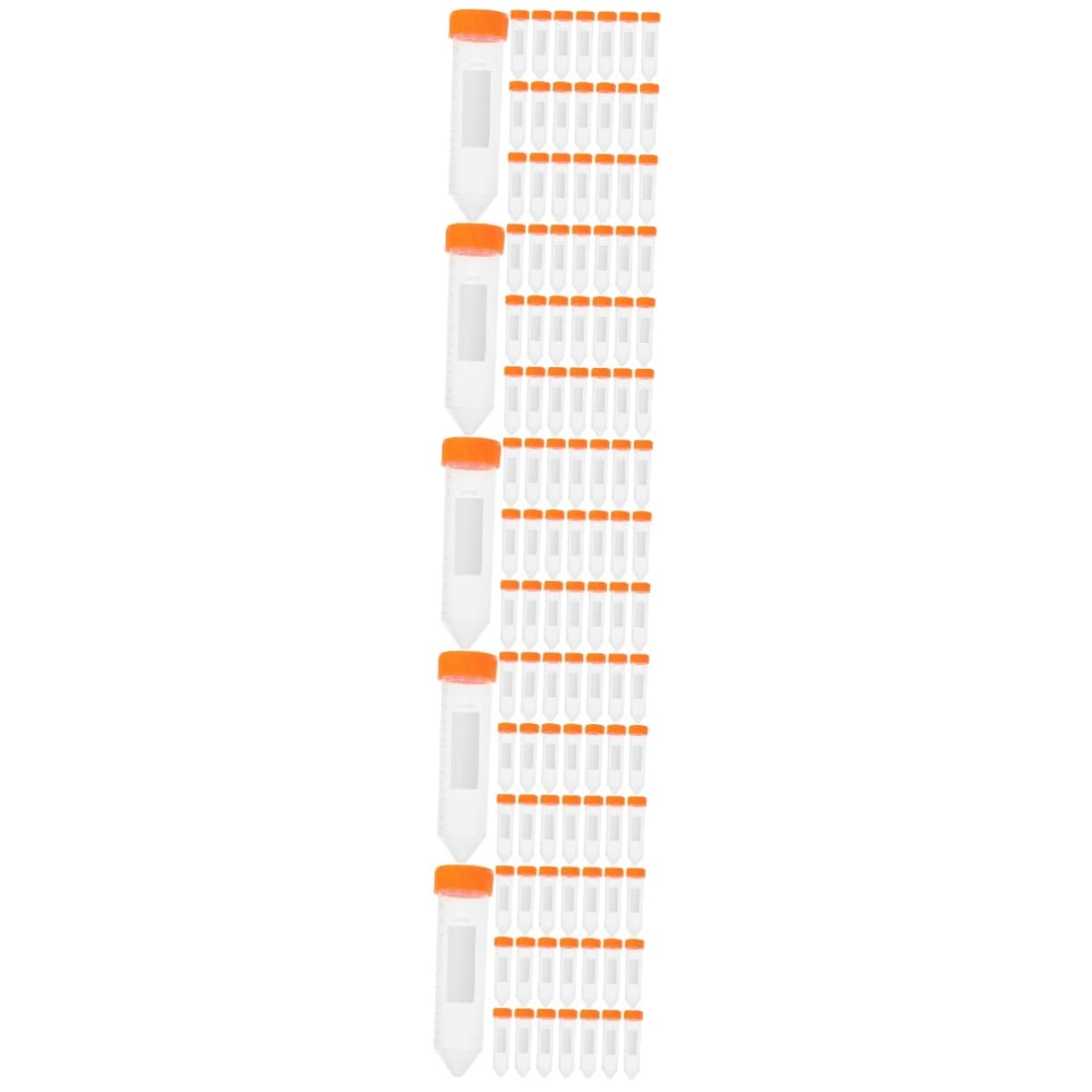 5 Sets Reagenzgläser in Laborqualität 50 Ml Konische Kunststoffröhrchen Auslaufsichere Aufbewahrungsfläschchen Für Die Forschung 25 Stück * 5