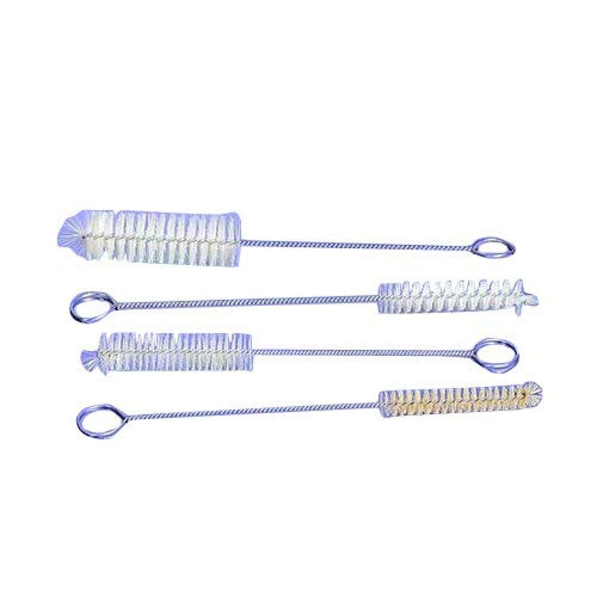 Justman Brush610192 Fan Tip Tube Brush, White Bristle, 3" Brush Length, 5/8" Diameter, 10" Length