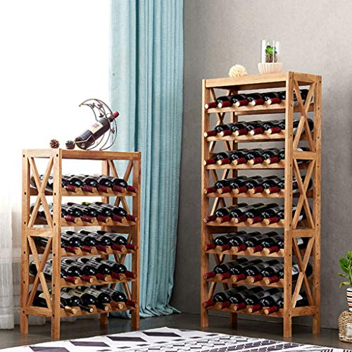 Soporte de madera para botellas de vino robusto y elegante miniatura 7